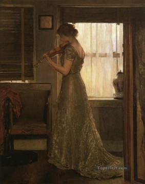 ヴァイオリニスト 別名ヴァイオリンを持つヴァイオリン少女 III 調性画家ジョゼフ・デキャンプ Oil Paintings